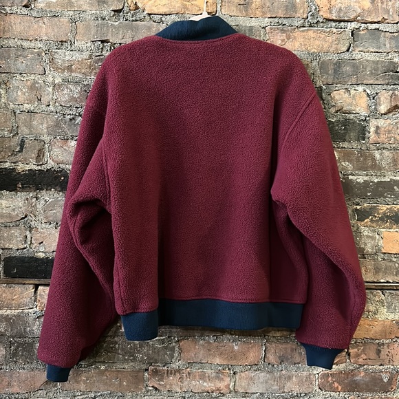 Vintage Lands End Fleece Bomber Jacket - Picture 2 of 8